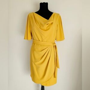 DKNY Asymmetrical Yellow Dress
